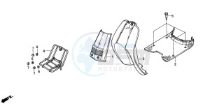 SH75 drawing FRONT COVER/FLOOR PANEL/ LEG SHIELD