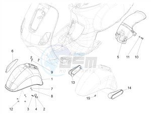 LX 125 4T 3V IGET NOABS E3-E4 (APAC) drawing Wheel housing - Mudguard