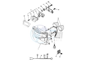 TDM 850 drawing HEADLIGHT