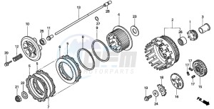 XL1000V VARADERO drawing CLUTCH