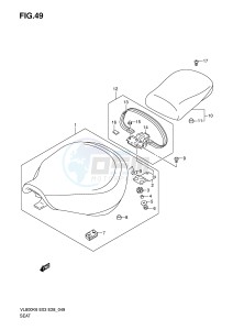 VL800 (E3-E28) VOLUSIA drawing SEAT (VL800K6 K7 K8)