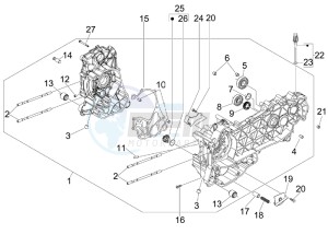 GTV 300 4T 4V ie (USA) USA drawing Crankcase