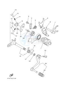 YFZ450 YFZ450D (1PD5 1PD6) drawing SHIFT CAM & FORK