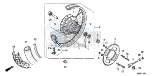 CRF125FE CRF125F Europe Direct - (ED) drawing REAR WHEEL