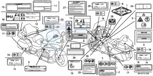GL1800G GOLDWING 2ED drawing CAUTION LABEL (3)