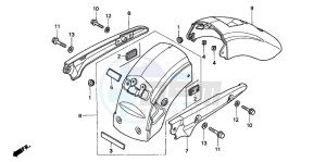 GL1500CT VALKYRIE drawing REAR FENDER/GRAB RAIL