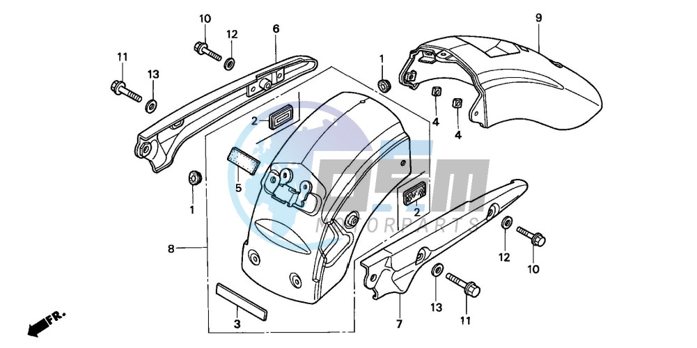 REAR FENDER/GRAB RAIL