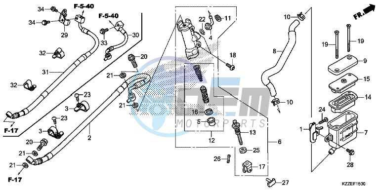 REAR BRAKE MASTER CYLINDER