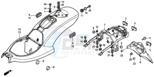 NV600C 400 drawing REAR FENDER