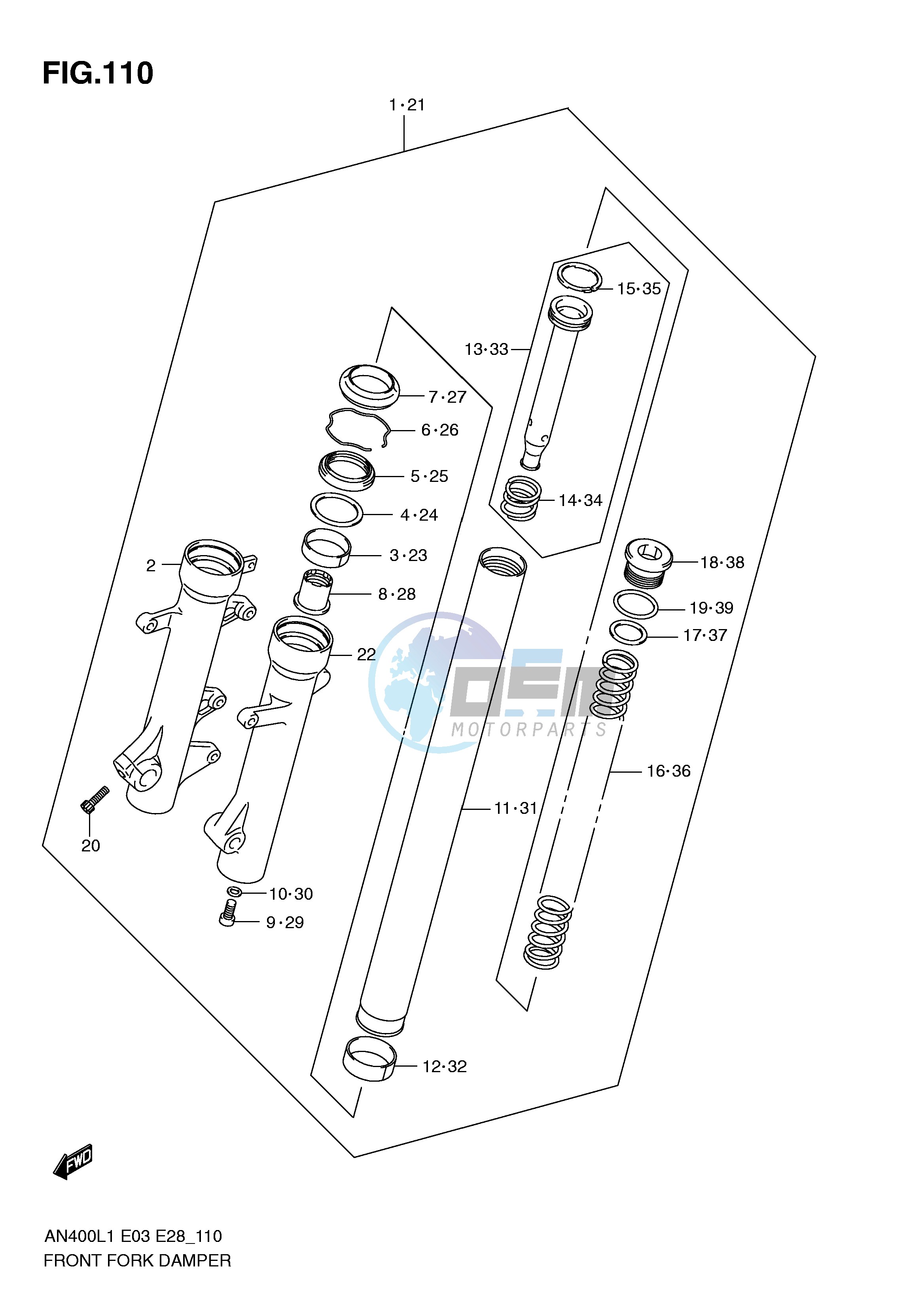 FRONT FORK DAMPER (AN400ZAL1 E33)