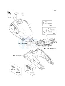 KLE 650 A [VERSYS EUROPEAN] (A7F-A8F) A8F drawing LABELS