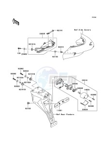 NINJA ZX-6R ZX636-C1H FR GB XX (EU ME A(FRICA) drawing Taillight(s)