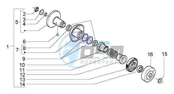 Driven pulley