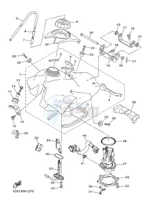 WR450F (1DXK) drawing FUEL TANK