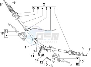 GTS 250 USA drawing Handlebars - Master cil