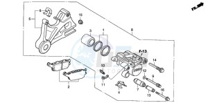 CBF1000 drawing REAR BRAKE CALIPER (CBF1000)