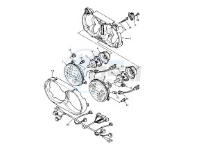 XTZ TENERE 660 drawing HEADLIGHT UNITED KINGDOM