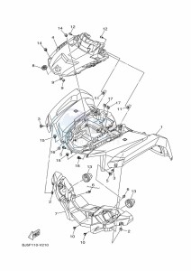 YFM450FWB KODIAK 450 (BJ5T) drawing FRONT FENDER