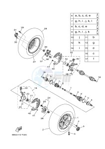 YFM450FWBD YFM45KPAJ KODIAK 450 EPS (BB57) drawing FRONT WHEEL