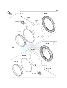 KLX 300 A [KLX300R] (A6F-A7A) A7F drawing WHEELS_TIRES