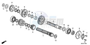 CRF50FE CRF50F Europe Direct - (ED) drawing TRANSMISSION