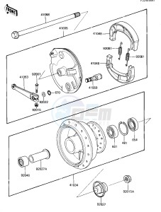 KX 80 C [KX80] (C2) [KX80] drawing FRONT HUB_BRAKE -- 82 KX80-C2- -