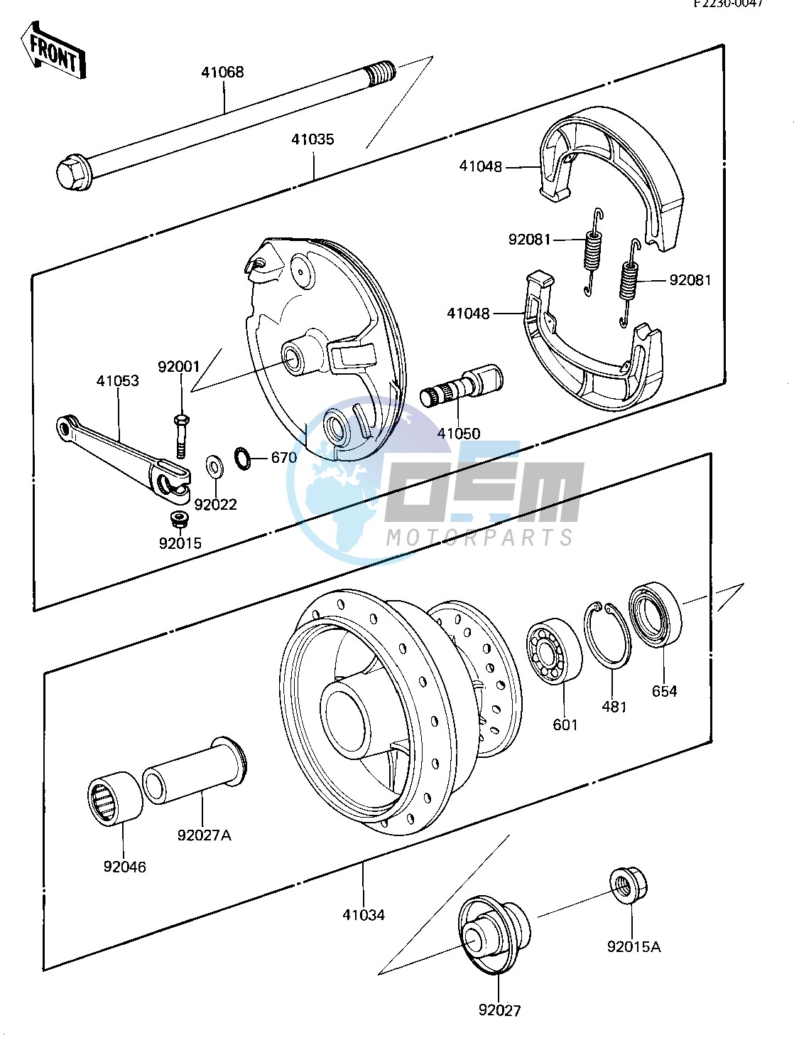 FRONT HUB_BRAKE -- 82 KX80-C2- -