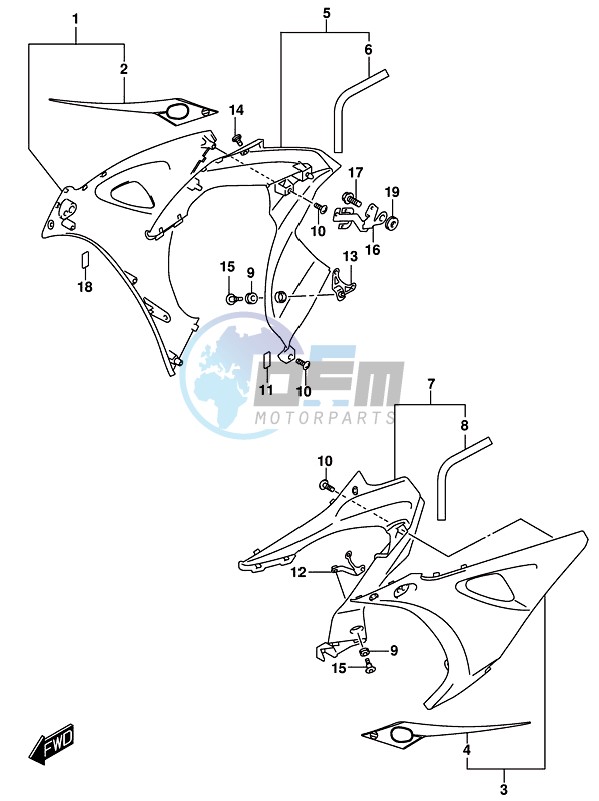 SIDE COWLING (GSX-R1000AL8 E21) (FOR YKV)