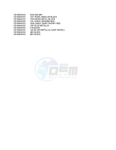 VZ1500 (E2) drawing * COLOR CHART *