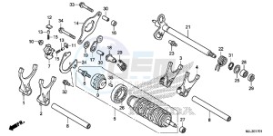 NC700XDE NC700XD 2ED - (2ED) drawing GEARSHIFT DRUM (NC700XD/ 750XD)