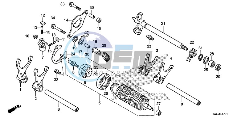 GEARSHIFT DRUM (NC700XD/ 750XD)