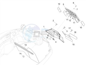 GTS 125 E4 ABS 4T SUPER (EMEA) drawing Rear cover - Splash guard