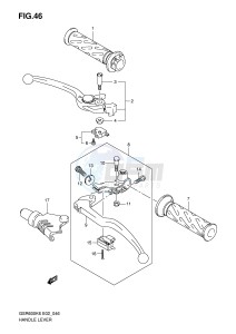 GSR600 (E2) drawing HANDLE LEVER (MODEL K6 K7 K8 K9)