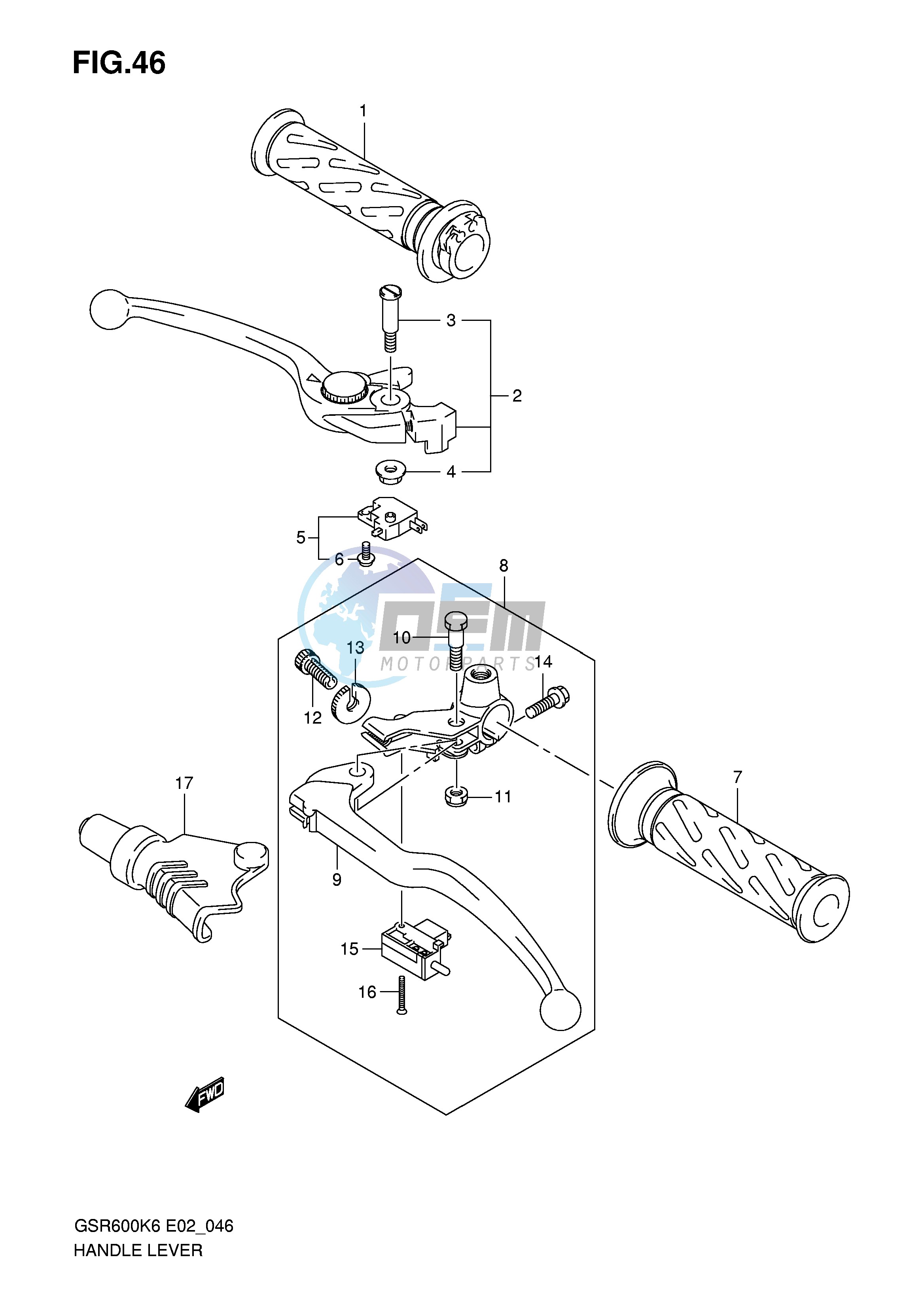 HANDLE LEVER (MODEL K6 K7 K8 K9)