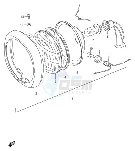 FZ50 (E1) drawing HEADLAMP (E2)