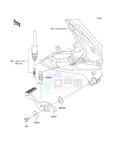 ER 650 A [ER-6N (EUROPEAN] (A6S-A8F) A6S drawing BRAKE PEDAL