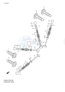 DL 650 V-STROM EU-UK drawing CAMSHAFT - VALVE