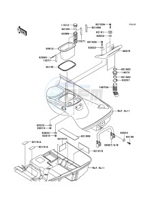 JET SKI STX-15F JT1500A9F EU drawing Hull Rear Fittings