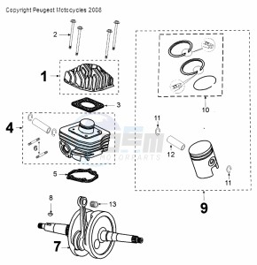 FIGHT 3 ICE BLADE drawing CRANKSHAFT AND CYLINDER