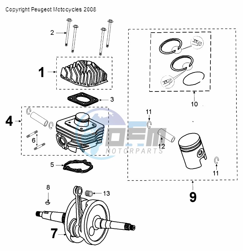 CRANKSHAFT AND CYLINDER