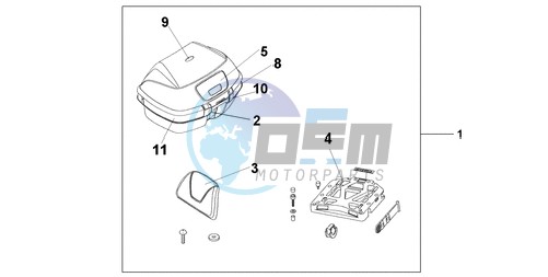 45L TOPBOX PEARL COOL WHITE