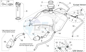 SR 50 ie AND carb. USA drawing Fuel tank I