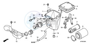 TRX420FPAA Australia - (U / PS) drawing AIR CLEANER