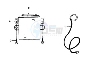 VIVACITY - 100 cc drawing CONTROL UNIT, ANTITHEFT MY99