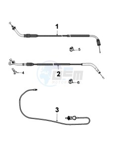 DJANGO 125 SY EVASION drawing CONTROLS AND CABLES