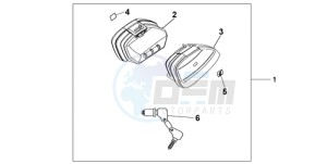 CBF1000A Europe Direct - (ED) drawing NARROW PANNIER SET