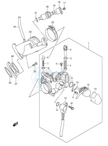 AN400 (E2) Burgman drawing THROTTLE BODY