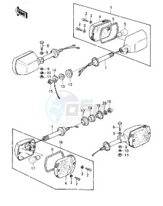 KZ 1000 A [KZ1000] (A3-A4) [KZ1000] drawing TURN SIGNALS -- 79-80 A3_A3A_A4- -