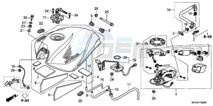 CB600FC drawing FUEL TANK