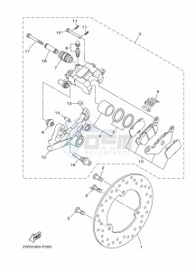 YZF320-A YZF-R3 (B7P1) drawing REAR BRAKE CALIPER